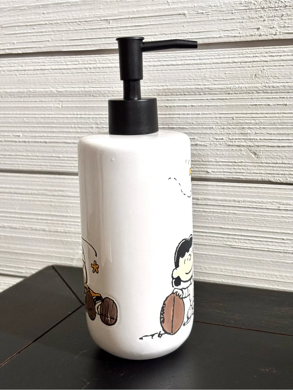 Peanuts Gang Snoopy Charlie Brown Football Soap Lotion Dispenser NEW